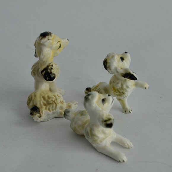 Vintage Porcelain Poodle Dogs Set of 3 - Picture 2 of 5